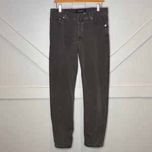 Kiton Napoli Black Mens 34x32 Stretch Cotton Trouser Slim Straight Jeans